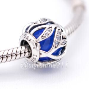 Authentic Pandora Nature's Radiance Charm with Royal Blue Crystal - 791969NCB